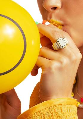 Ring Ba-243g Gold | Color: GOLD | Size: U