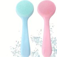 Silicone Facial Cleansing Brush for Women, 2 Counts Comfort Soft Face Scrubber Brush for Daily Use, Face Deep Cleaning & Mass...