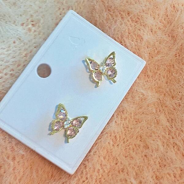 Alloy Rhinestone Stud Earrings for Women