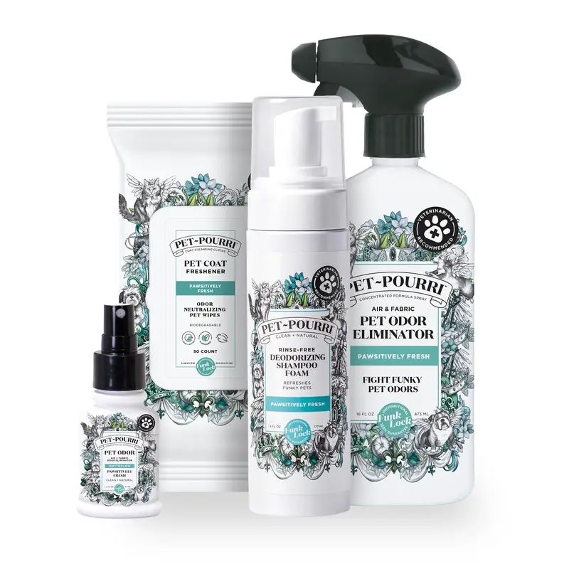 Pet~Pourri “Pawsitively Fresh” Pet Odor Eliminator Bundle – 4pc Set