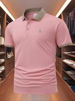 Men's Rabbit Print Shortsleeve Polo Shirt, Regular Fit Casual Short Sleeve Top for Summer, Men's Clothes for Daily Wear, Mens...