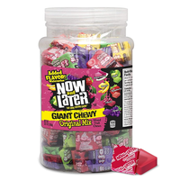 Now and Later Giant Chewy Original Mix Candy, Mixed Fruit Chew Candy, 38 Ounce Tub Snack Bonbon