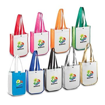 100 Custom Designer Tote Bag with Curved Corners - Laminated ...