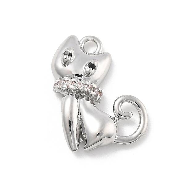 Brass Micro Pave Cubic Zirconia Pendants