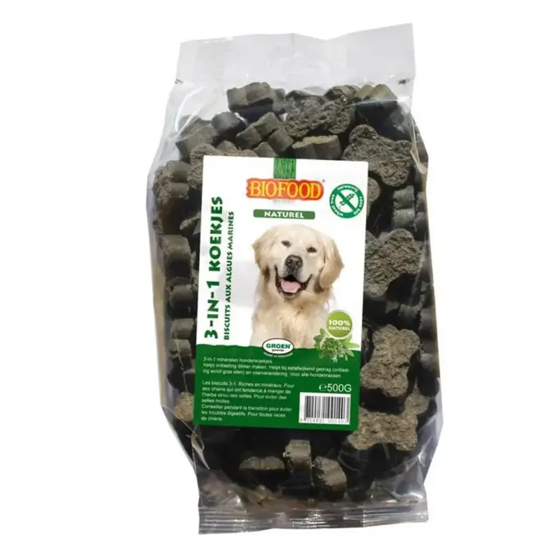 Biofood 3 in 1 Biscuits With Algae For Dogs 500g