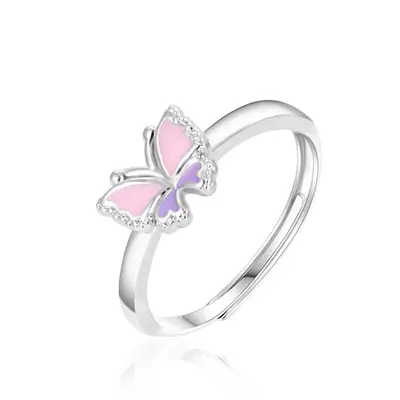 Agato AGT-RD04 Butterfly Silver Baby Ring