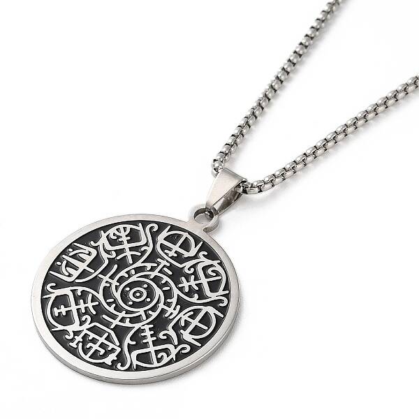 Vintage Round Coin Pendant Necklaces