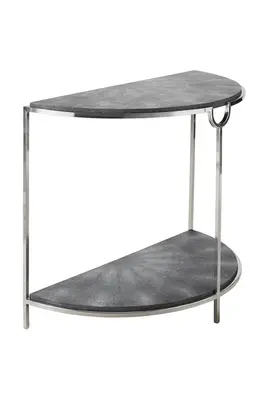 Half Moon Gray Shagreen Console Table | Andrew Martin Elise
