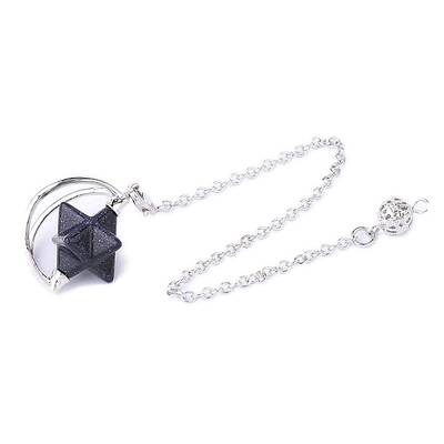 Synthetic Blue Goldstone Pointed Dowsing Pendulums
