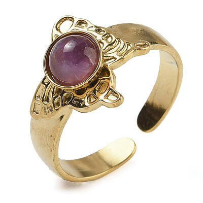 Natural Amethyst Finger Rings