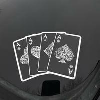Ace Playing Card Chrome Sticker - High Quality Printed Vinyl Graphic Decal