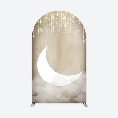 Aperturee Cloudy Moon Baby Shower Double Sided Arch Backdrop | Chiara Wall Backdrop Diy | Circle Arch Backdrop Diy | Diy Chia...
