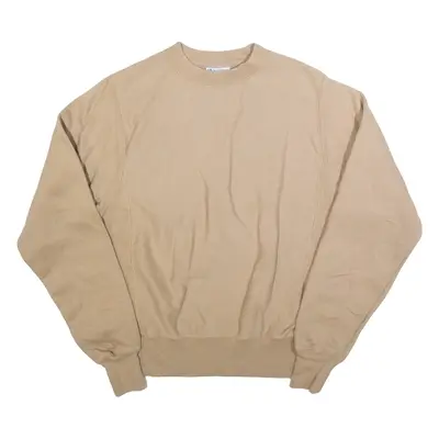 CHAMPION REVERSE WEAVE Mens Sweatshirt Beige XS