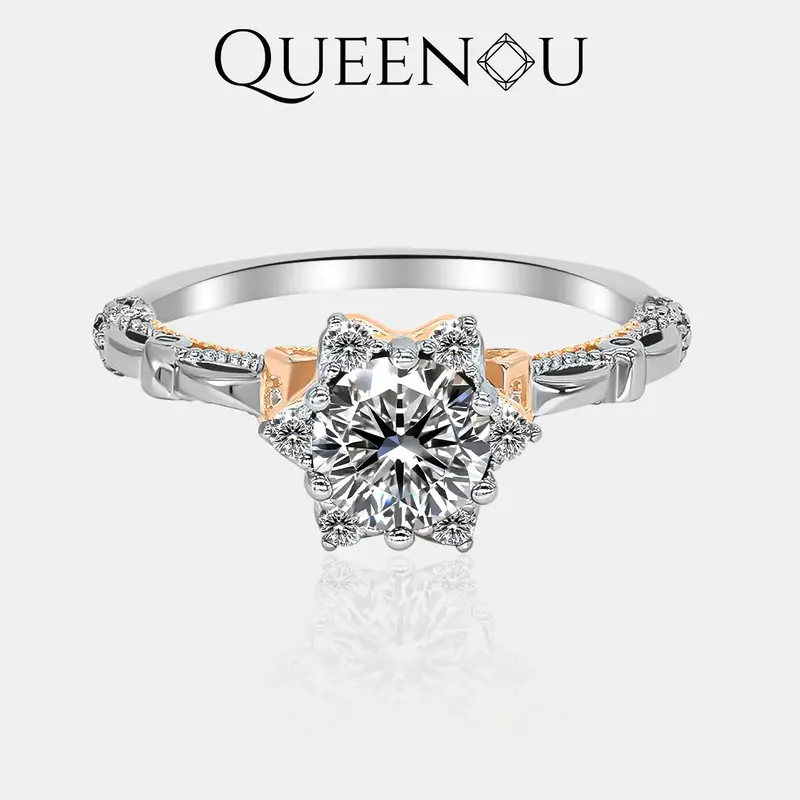 【161】1 Carat Coloured Cubic Zirconia/Synthetic Moissanite Ring Anniversary For Girl Birthday/Anniversary Gift