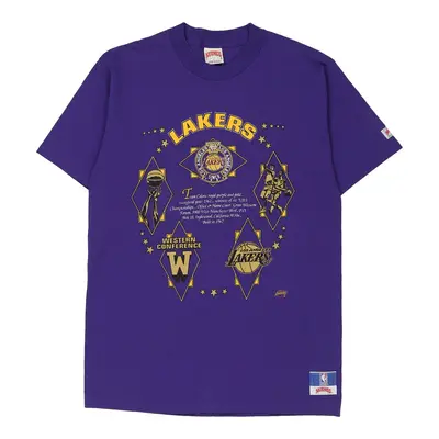 Made in USA Los Angeles Lakers Nutmeg NBA T-Shirt - XL Purple Cotton