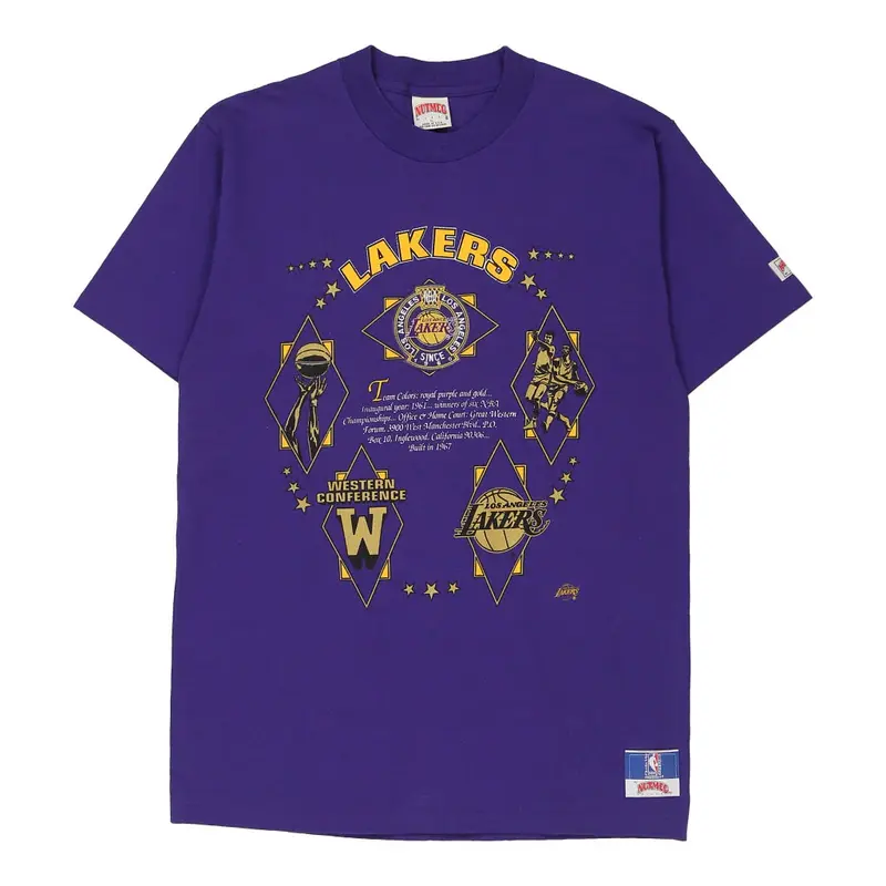 Made in USA Los Angeles Lakers Nutmeg NBA T-Shirt - XL Purple Cotton