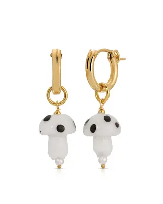 Botanik Hoops | Shade: White | Metal Color: Gold