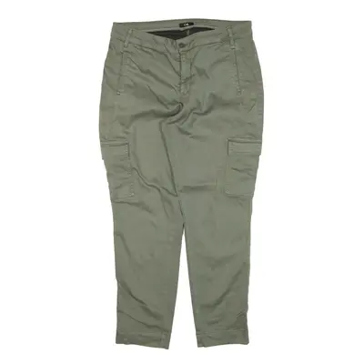 C&A Cargo Trousers Green Regular Tapered Womens W34 L29