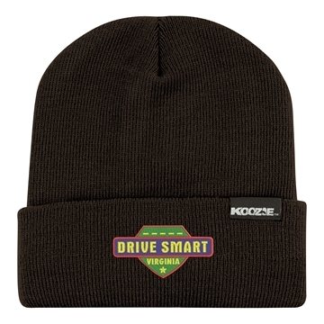 24 Custom Koozie Cuff Beanie - Fleece Lined & Stretch Fit