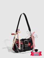 Women's Star Lacy Decor Stylish Crossbody Bag, Fashionable Pu Leather Shoulder Bag for Daily Used, Casual Trendy Versatile Hi...