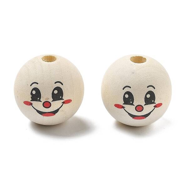 Printed Schima Wood European Beads