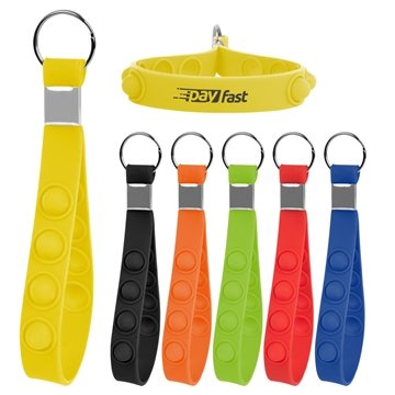 100 Custom Push Pop Stress Reliever Keychain - Anti-Anxiety