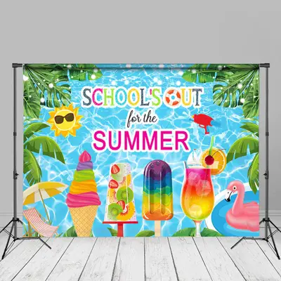 Ice Cream Schools Out Summer Grad Photography Backdrop - Aperturee