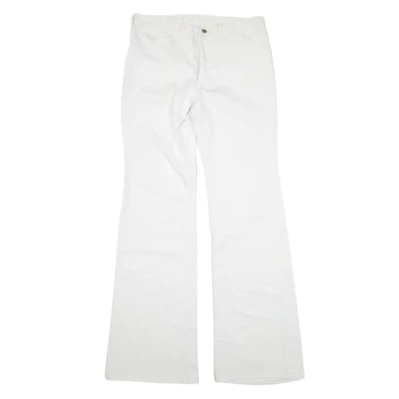 WRANGLER Trousers White Relaxed Flared Womens W34 L38