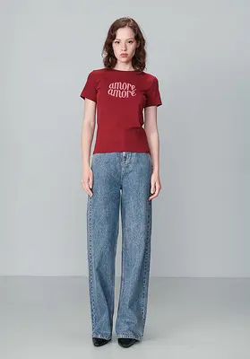 Tshirt Nicolette Bordeaux | Color: BORDEAUX | Size: M