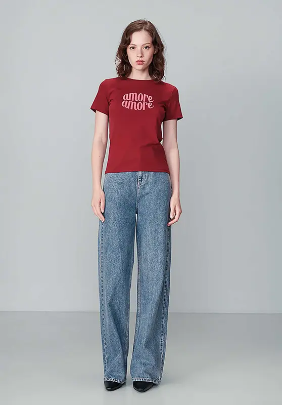 Tshirt Nicolette Bordeaux | Color: BORDEAUX | Size: M