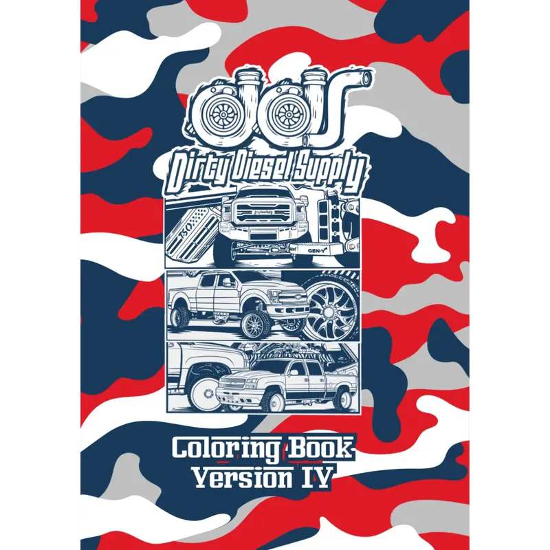 Version 4 Truck Coloring Book — Real Trucks & Builders — Dirty Diesel Supply