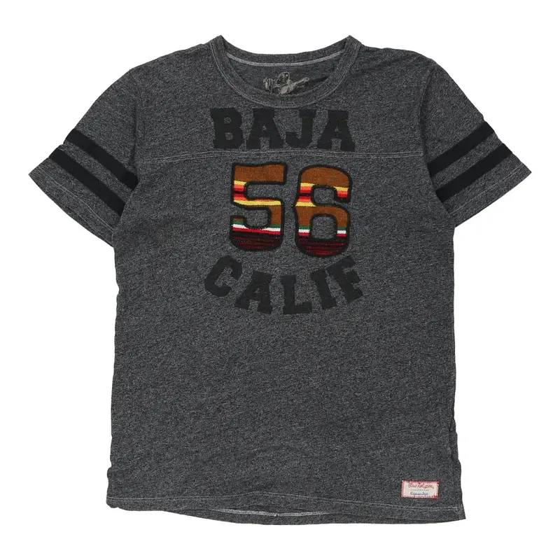 Made in USA Baja Calif True Religion T-Shirt - Medium Grey Cotton