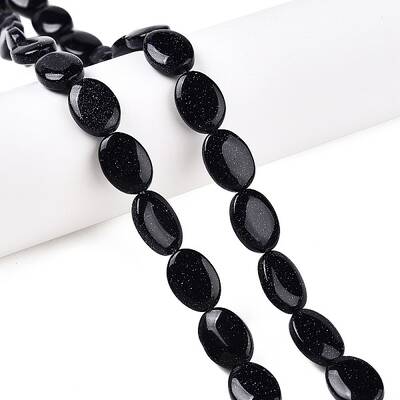 Synthetic Blue Goldstone Beads Strands