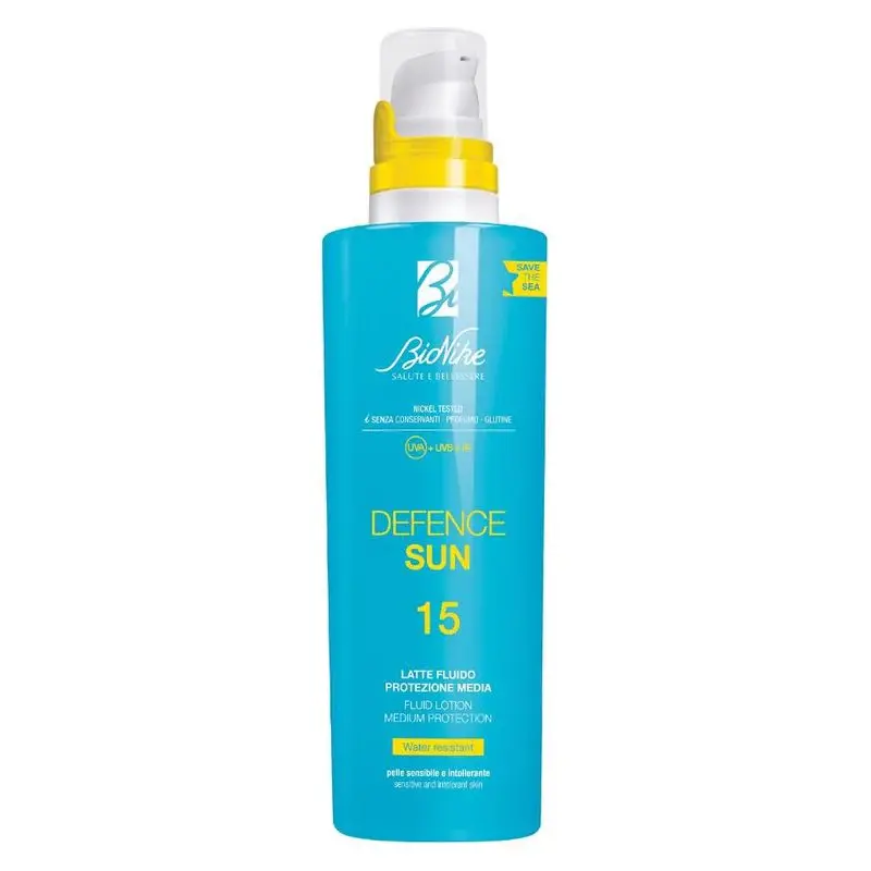 Bionike Defence Sun Fluid Milk Medium Protection Spf 15 200 Ml