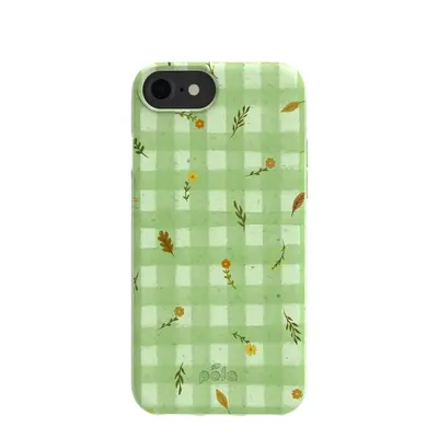 Sage Green Fall Gingham iPhone 6/6s/7/8/SE Case