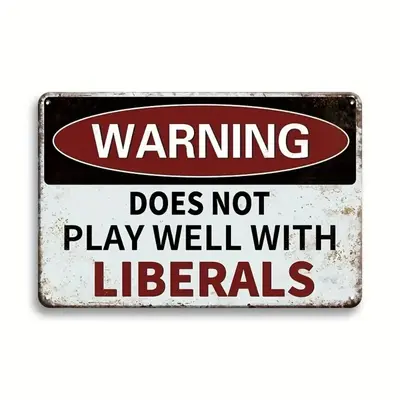 Funny Warning Sign, 1/15/20pcs Vintage Sarcasm Metal Tin Sign, Rustic Farmhouse Design Wall Art Decor for Home Living Room Be...