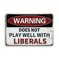 Funny Warning Sign, 1/15/20pcs Vintage Sarcasm Metal Tin Sign, Wall Art Decor for Home Living Room Bedroom Dining Room Man Ca...