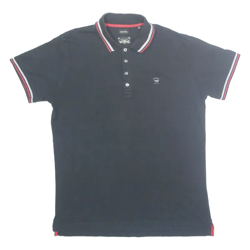 DIESEL Mens Polo Shirt Black XL