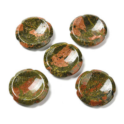 Natural Unakite Worry Stones