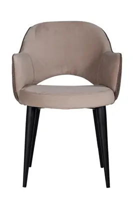 Khaki Cut-Out Back Dining Armchair | OROA Giovanna