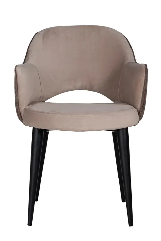 Khaki Cut-Out Back Dining Armchair | OROA Giovanna