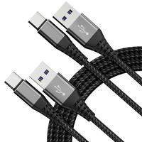 2-Pack 3ft USB A to Type C Fast Charging Cable – High Speed Nylon Cord, Charger Compatible with Samsung Galaxy A20 & More