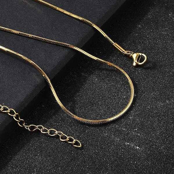 1.5MM 304 Stainless Steel Snake Chain Necklaces for Women Men