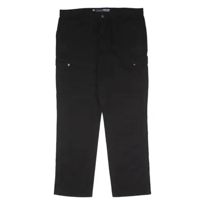 CARHARTT Double Knee Cargo Workwear Mens Trousers Black Relaxed Straight W42 L34