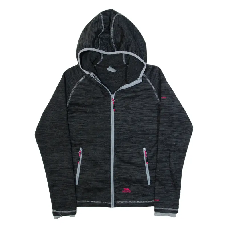TRESPASS Womens Black Hoodie Full Zip XS