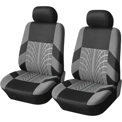 2 Set Car Fabric Seat Cover for 2 Front Seats, All Seasons Universal Car Seat Protector, Decorative Car Seat Cover for SUV ...