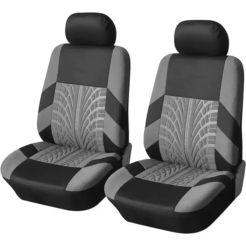 2 Set Car Fabric Seat Cover for 2 Front Seats, All Seasons Universal Car Seat Protector, Decorative Car Seat Cover for SUV ...