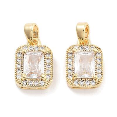 Brass with Clear Cubic Zirconia Charms