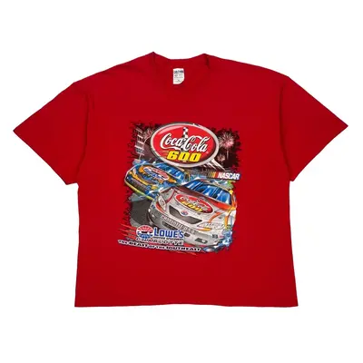 Coca-Cola 600 Gildan Nascar T-Shirt - 2XL Red Cotton