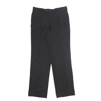 RENATO CAVALLI Pleated Trousers Black Regular Straight Womens W30 L32